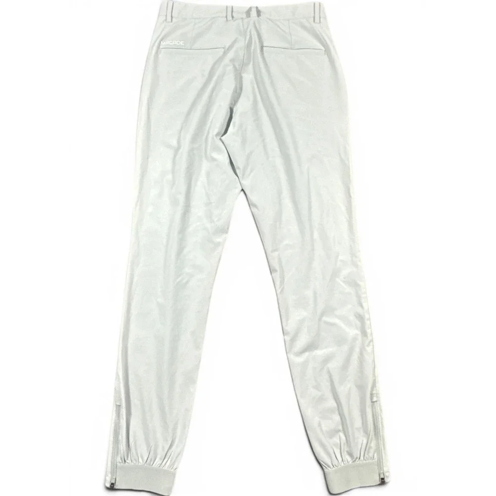 Macade Golf Jogger Pants Mens 30 Gray Slim Fit Zip Ankle Pockets Stretch